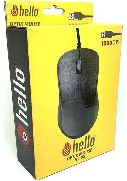 Hl-38 1000DPI Kablolu USB Mouse