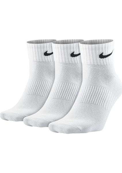 3Ppk Lightweight Quarter Beyaz Çorap