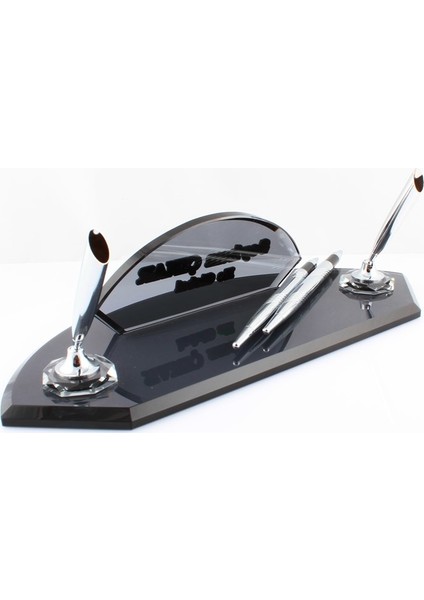 ATY-301 Kişiye Özel Oval Füme Cam Masa İsimliği modelleri