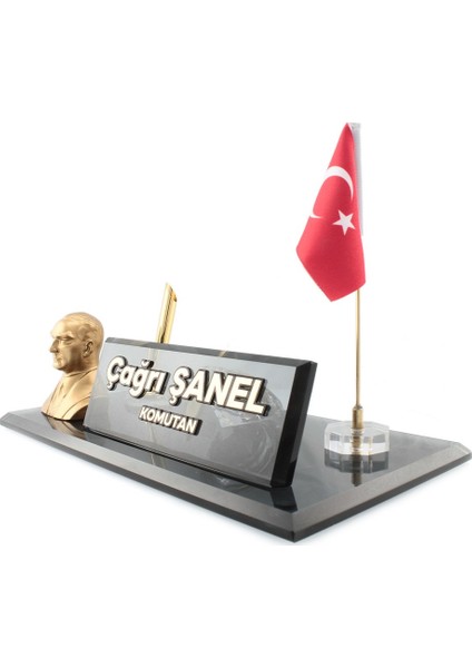 Kişiye Özel Atatürk Biblo Kabartma Yazı Masaüstü İsimlik modelleri