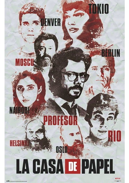 La Casa De Papel Characters Maxi Poster