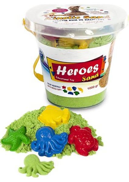 Kovalı Kinetik Kum 1000 gr - Yeşil