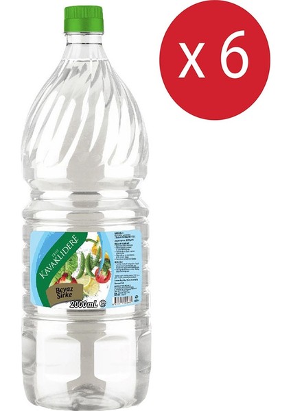 Beyaz Sirke 2 Lt. Temizlik Sirkesi x 6 Adet
