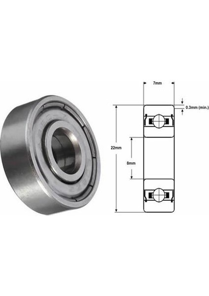 608ZZ Rulman 8 mm