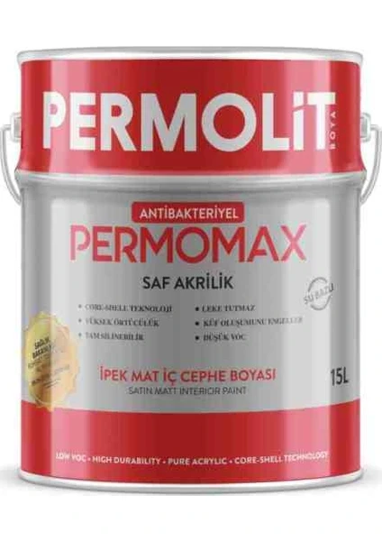 Permomax İpek Mat Antibakteriyel İç Cephe Boyası 20 kg