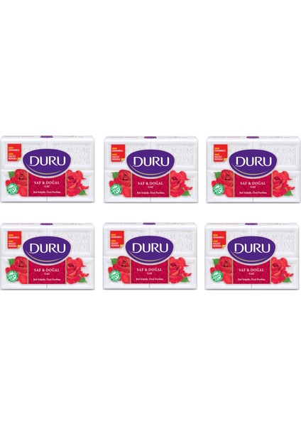 Gül Kokulu Saf Doğal Banyo Sabunu 4'lü 600 gr