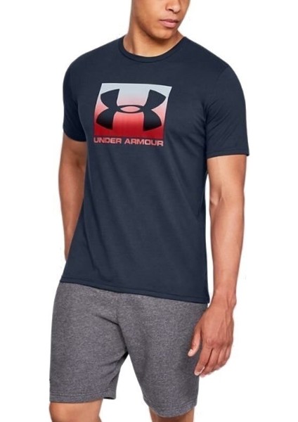 UA Boxed SportStyle SS 1329581-408 ERKEK Lacivert Tişört