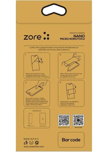 Casper Via E3 Zore Nano Micro Temperli Ekran Koruyucu Plastik ve Cam Karışımı