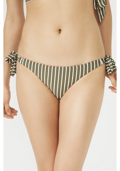 Haki Çizgili Rossa Brazilian Bikini Altı