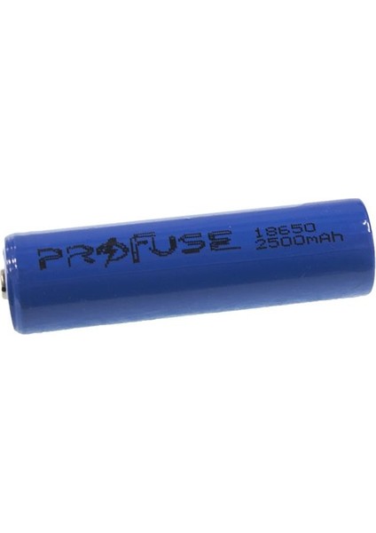 3.7V 2500MAH 18650 Li-Ion Şarjlı Pil - Başlı