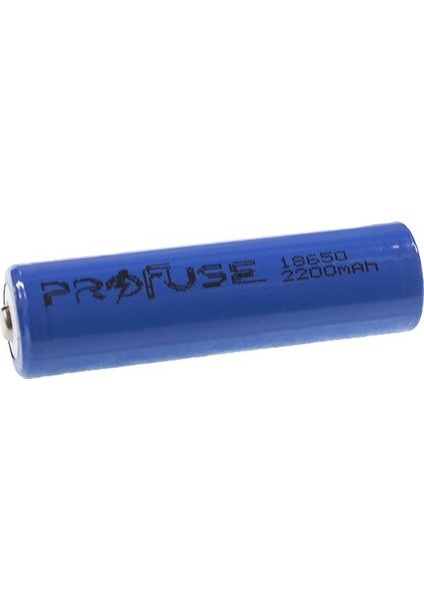 3.7V 2200MAH 18650 Li-Ion Şarjlı Pil - Başlı