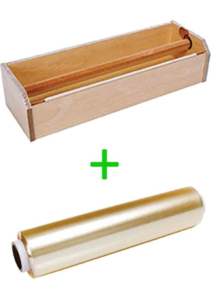 30x300M 8mic Streç Film ve Kesme Aparatı Seti 2 Parça