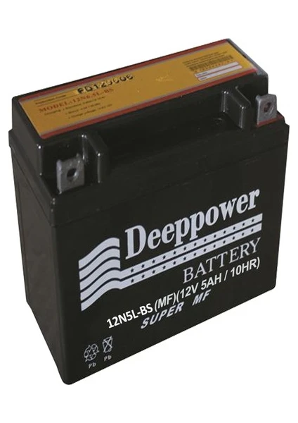 Deep Power Akü 12N 5lbs Cup Motosiklet Aküsü Dik