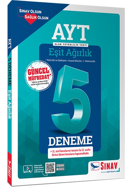 AYT Eşit Ağırlık Çözümlü 5 Deneme