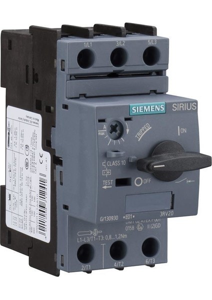 S0 Boy Sirius Motor Koruma Şalteri 20 - 25 A 100Ka
