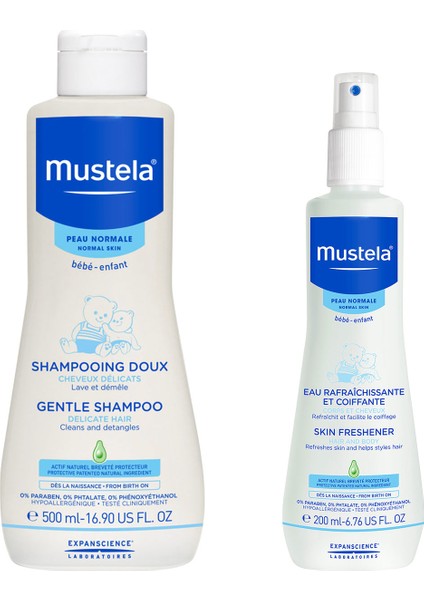 Gentle Shampoo 500ml + Mustela Skin Freshener 200ml