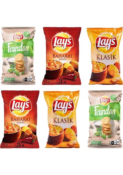 Lays Baharat & Fırından Klasik Cips 103 gr x 6'lı