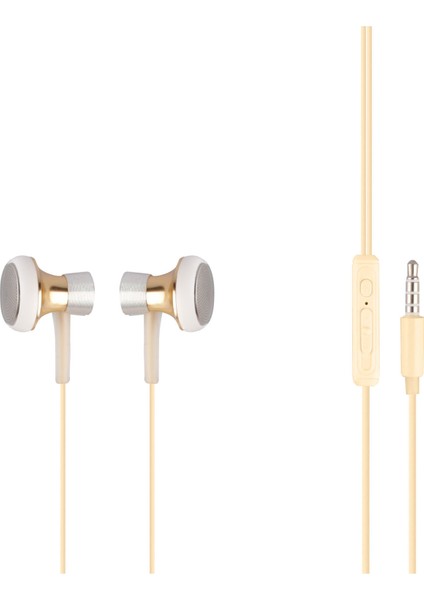 MF Product Acoustic 0153 Mikrofonlu Kablolu Kulak İçi Kulaklık Gold