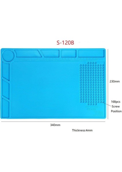 S-120B Masa Üstü Yalıtkan Silikon Ped 34 x 23 cm
