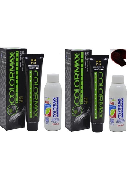 5.556 Kızıl Kahve Mix + Oksidan Krem 90 ml 2'li