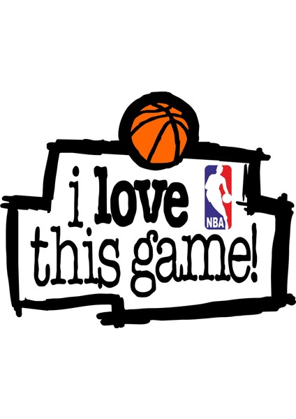 Basketbol I Love This Game Sticker 00046