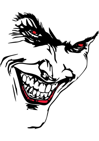 Joker Şeffaf Sticker 00057