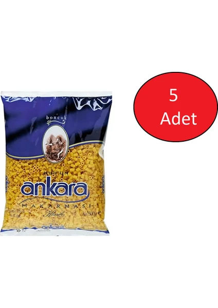 Nuhun Ankara Boncuk Makarna 500 gr 5'li