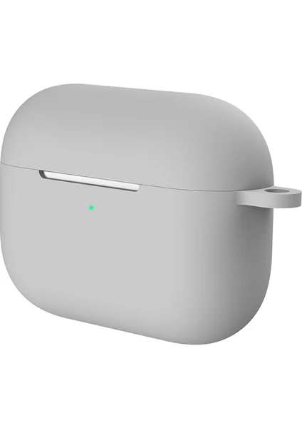 Apple Airpods Pro Kılıf Silikon Koruyucu Askılı Gri