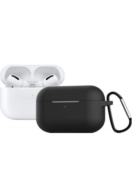 Apple Airpods Pro Kılıf Silikon Koruyucu Askılı Siyah