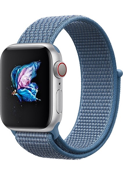 Apple Watch Seri 10 42mm, Seri 9/8/7/6/SE/5/4/3 Spor Loop Dokuma 41mm 40mm 38mm Uyumlu Mavi