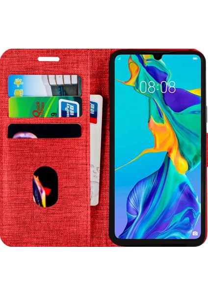 Samsung Galaxy A01 Kılıf FitCase Fabric Kapaklı Cüzdanlı