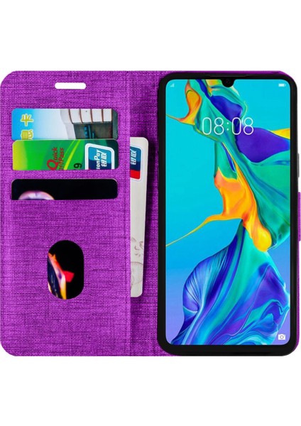 Samsung Galaxy A01 Kılıf FitCase Fabric Kapaklı Cüzdanlı