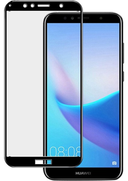 Huawei Y6 2018 - 10D Nano Cam Ekran Koruyucu Siyah