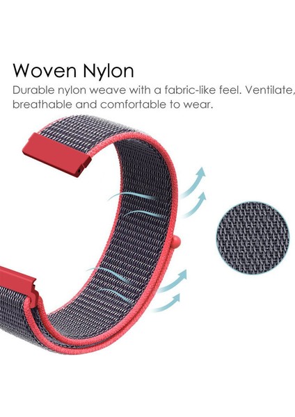 Apple Watch Uyumlu 44 mm Bilekli Kumaş Kayış Kordon Yeşil Fabric