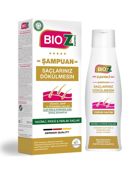 Yoğun Hacimli Saçlar İçin Aloe Vera Destekli Volumizing Şampuan 300 Ml