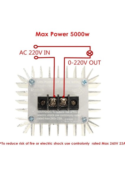 Ac 220V 5000W Motor Dimmer Hız Kontrol Kartı