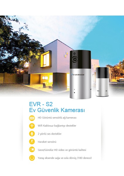 EVR-S2 1.3MP Wi-Fi Akıllı Kamera fiyatları