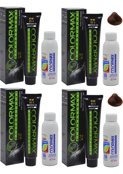 5.4 Kestane Bakır - Oksidan Krem 90 ml 4'lü