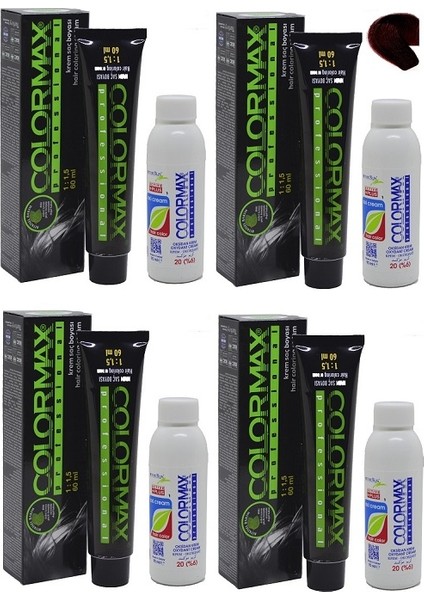 5.556 Kızıl Kahve Mix - Oksidan Krem 90 ml 4'lü