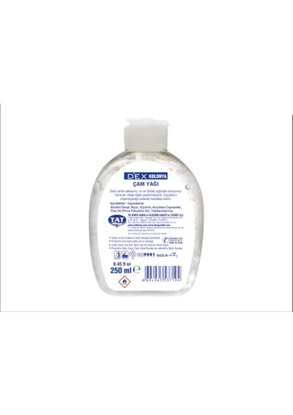 Kolonya Jel - Çam Yağı Özlü El Temizleme Jeli 250 ml fiyatları