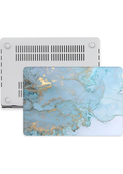 Macbook Pro Kılıf 13inç M1-M2 A1706 A1708 A1989 A2159 A2251 A2289 A2338 ile Uyumlu Mermer06NL