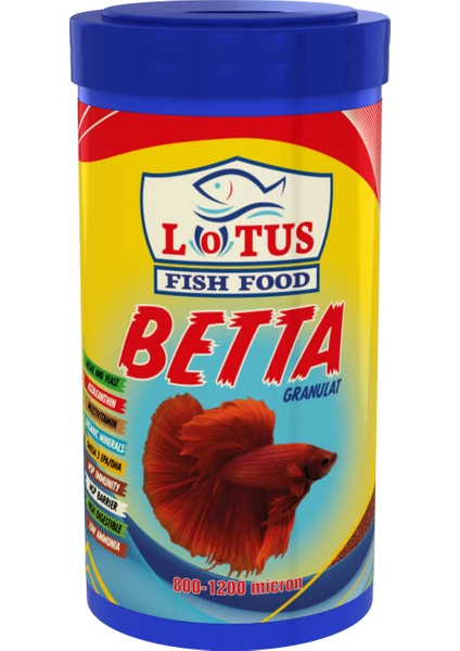 Betta Granulat Kutu Balık Yemi 100 ml