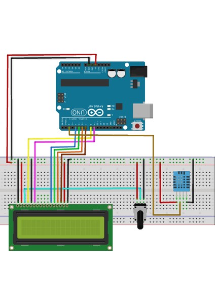 Arduino DHT11 ve LCD Ekran ile Sıcaklık ve Nem Projesi