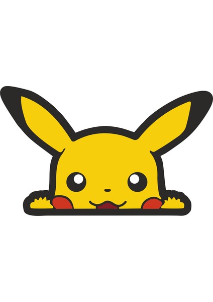 Pikachu Bagajdan Camdan Bakan Sticker 00188
