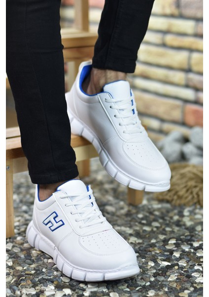 Beyaz Mavi Erkek Sneaker 0012344 fiyatları