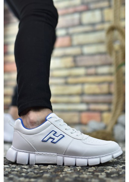 Beyaz Mavi Erkek Sneaker 0012344 fırsatları
