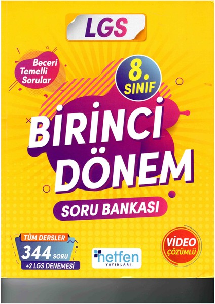 8.sınıf Birinci Dönem Video Çözümlü Soru Bankası