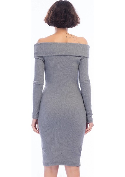 8434312 Kalın Lyc.Kaşkorse Omuzu Düşük Uzun Kol Elbise Sm fiyatları