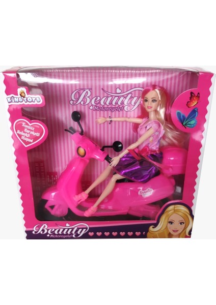 Beauty Motorcycle Oyuncak Bebekli Moped