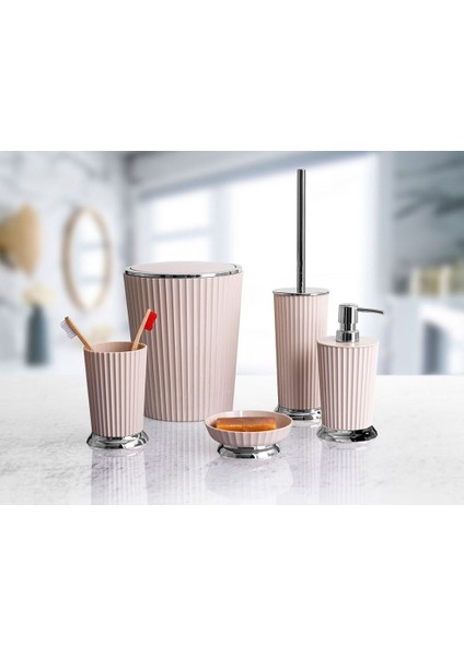 Evotel Primanova Nely 5 Parça Banyo Seti Bej